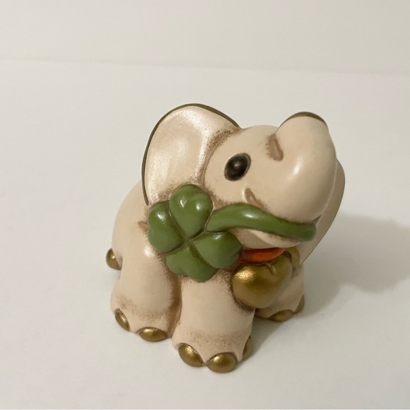 Vintage Thun Elephant Figurine with Clover 3” Tall - Picture 11 of 15
